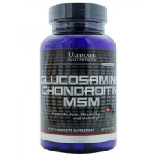 Глюкозамін хондроїтин МСМ, Glucosamine Chondroitin MSM Ultimate Nutrition, 90 таблеток