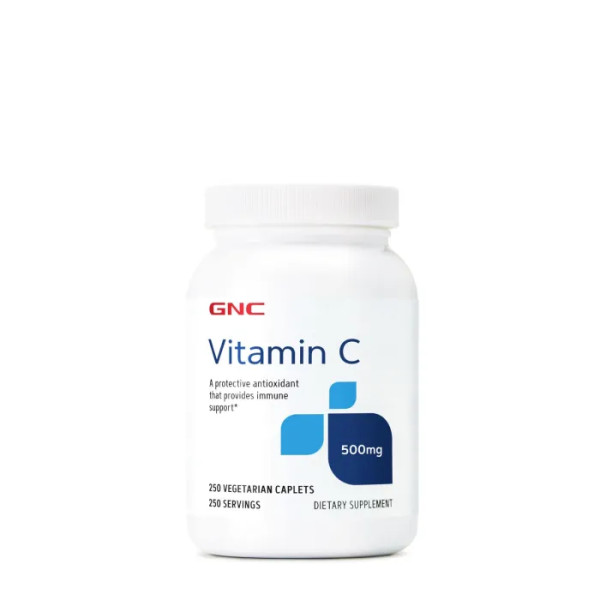 Вітамін С, Vitamin C, GNC, 500 мг, 250 вегетаріанських капсул