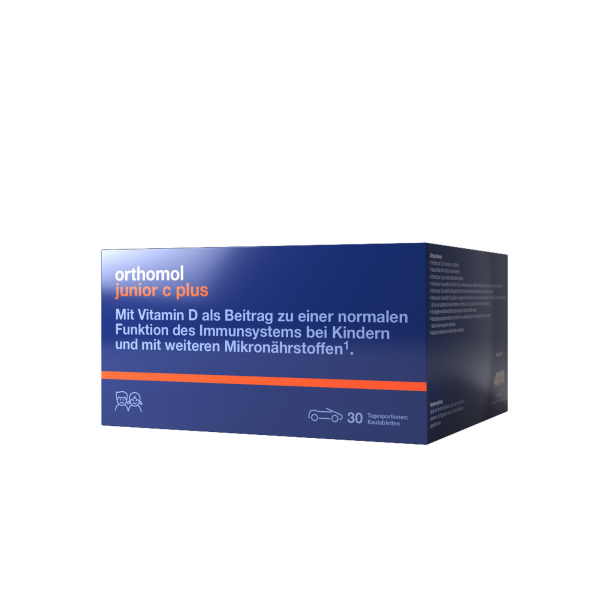 Вітаміни для дітей, Junior З plus, Orthomol, смак лісових ягід, 30 днів (90 жувальних цукерок)