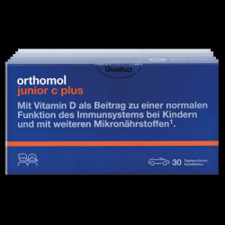 Иммунитет для детей, вкус мандарин апельсин, Orthomol Junior C plus, 30 дней