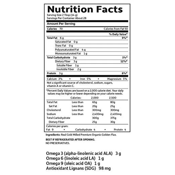 Насіння льону, Ground Flaxseed with Lignan and Polyphenol, Garden of Life, органік, 396 г
