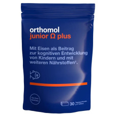 Вітаміни для підлітків з омега, Orthomol Junior Omega Plus, 90 жувальних пастилок
