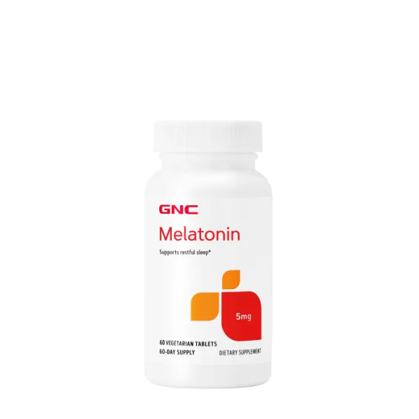 Мелатонін, Melatonin, GNC, 5 мг, 60 таблеток