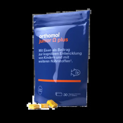 Вітаміни для підлітків жувальні, Orthomol junior Omega plus, 90 жувальних цукерок.