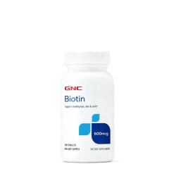 Биотин 600 мкг, GNC Biotin, 120 таблеток