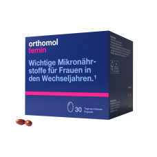 Вітаміни для жінок при менопаузі, Orthomol Femin, 60 капсул, 30 днів