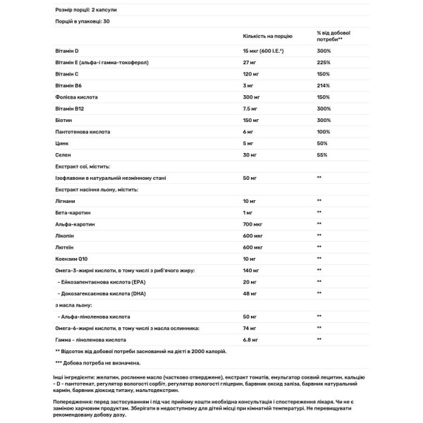 Вітаміни для жінок при менопаузі, Femin, Orthomol, 60 капсул, 30 днів