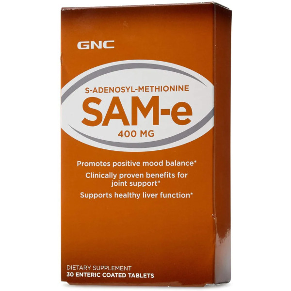 S-аденозилметионин, SAMe, GNC, 400 мг, 30 таблеток