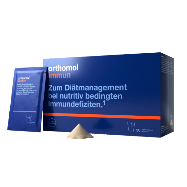 Вітаміни для зміцнення імунітету, Immun, Orthomol, 30 днів (30 порошків)