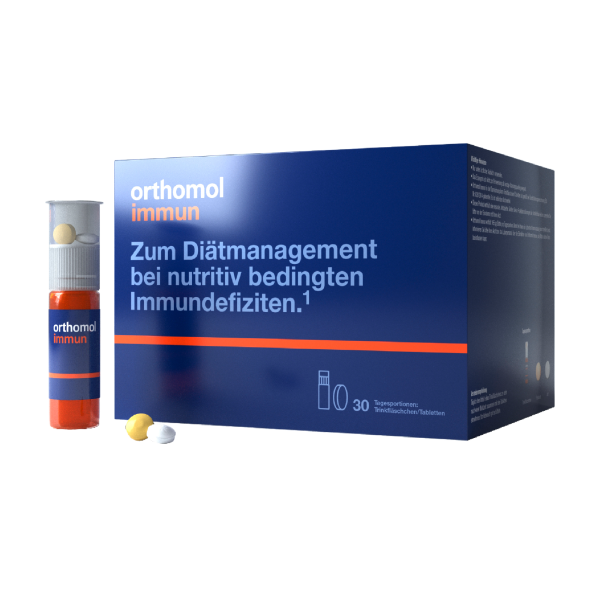 Вітаміни для імунітету, Immun, Orthomol, 30 днів (30 пляшок + 60 таблеток)
