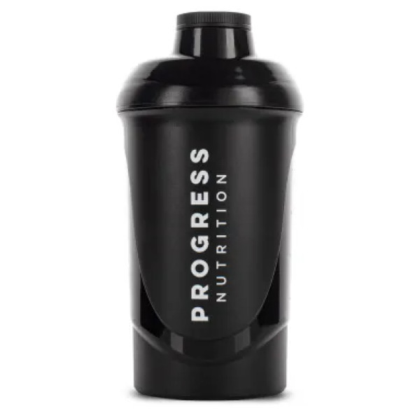 Пляшка-шейкер, Shaker Bottle, Progress Nutrition, Progress, з сіточкою, чорний, 600 мл