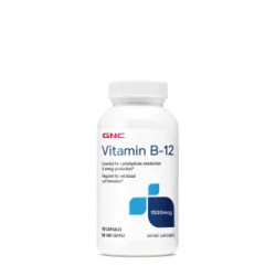 Вітамін B12 1500 мкг, Vitamin B-12 GNC, 90 капсул, ціанокобаламін