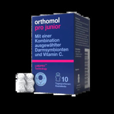 Підтримка кишечника для дітей, Orthomol Pro Junior, смак полуниці 10 жувальних ведмедиків