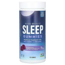 Мелатонін жувальний 3 мг, Sleep Gummies Natural Vitality, смак чорниці та гранат 120 жувальних таблеток (1,5 мг у 1 таблетці)