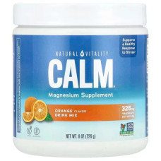 Магній антистрес напій смак апельсин, Natural Vitality Magnesium Supplement Drink Mix, 226 г