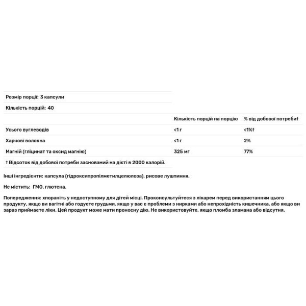 Магній, CALM, Natural Vitality, 120 капсул