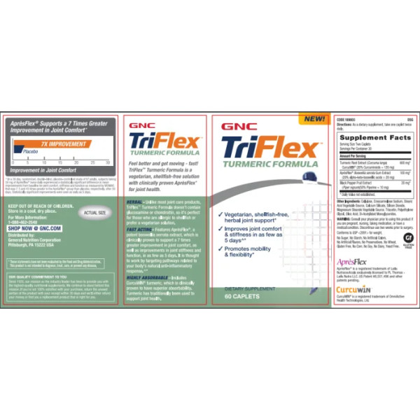 Здоров'я суглобів, формула куркуми, TriFlex Turmeric Formula, GNC, 60 капсул