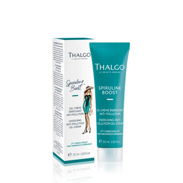 Гель-крем для обличчя активна еко-спіруліна, Energising Anti-Pollution Gel-Cream, THALGO, енергетичний, 30 мл
