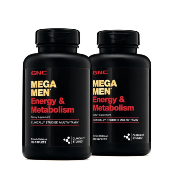Комплекс для енергії та обміну речовин, Mega Men Energy & Metabolism, GNC, для чоловіків, 2 банки по 180 капсул