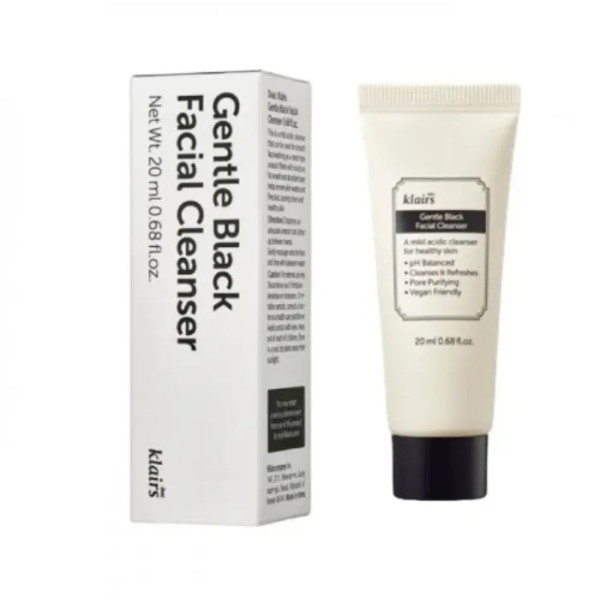 Пінка для вмивання (мініатюра), Gentle Black Facial Cleanser, Dear, Klairs, 20 мл