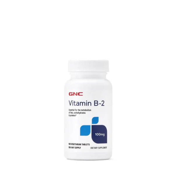 Вітамін В-2 (рибофлавін), Vitamin B-2, GNC, 100 вегетаріанських таблеток