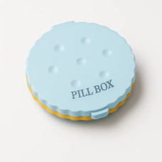 Організатор для таблеток, Cookie Shaped Pill Box MEMOSAN, синій
