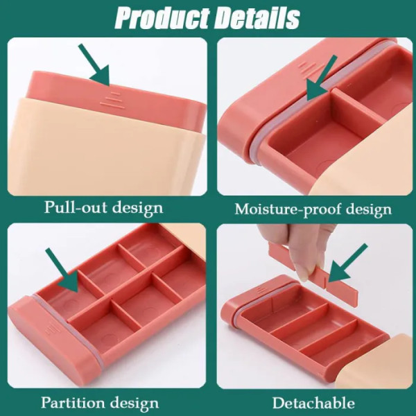 Органайзер для таблеток, Pill Organizer Case, MEMOSAN, рожевий