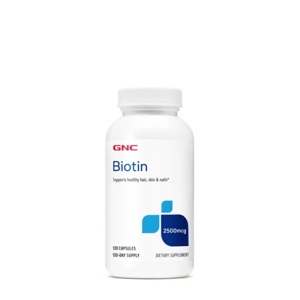 Біотин, Biotin, GNC 2500 мкг, 120 капсул