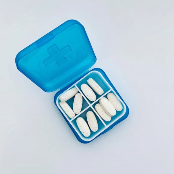 Органайзер для вітамінів блакитний, Pill Box, 1 шт