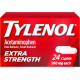 Ацетамінофен, Extra Strength, Acetaminophen, Tylenol, полегшення болю та жару, 24 каплети