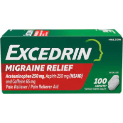 Засіб від мігрені, Excedrin Migraine Relief Glaxosmithkline, 100 каплет