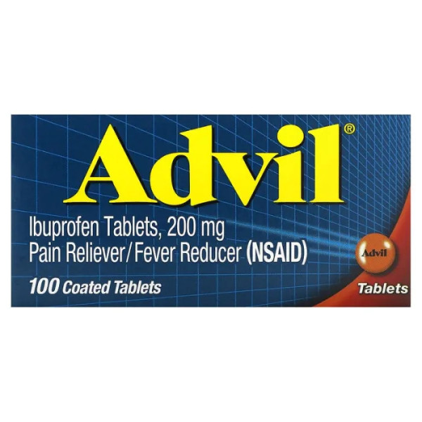 Ібупрофен, Ibuprofen Tablets, Advil, 200 мг, 100 таблеток, покритих оболонкою