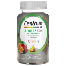 Мультивітаміни 50+ жувальні, смак фруктове асорті, Centrum Adults 50+ Multigummies, 90 жувальних цукерок