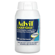 Ібупрофен 200 мг Liqui-Gels міні, Advil Liqui-Gels, 160 капсул з рідким наповненням
