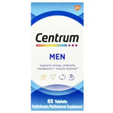 Мультивітаміни та мультимінерали для чоловіків, Men Multivitamins Centrum, 65 таблеток