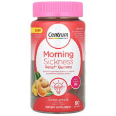 Від токсикозу для вагітних жувальні, смак цитрусовий імбир, Centrum Morning Sickness, 60 жувальних цукерок