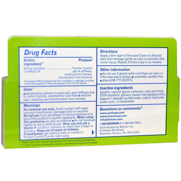 Крем з арнікою від болю, Arnicare Cream, Boiron, (70 г)
