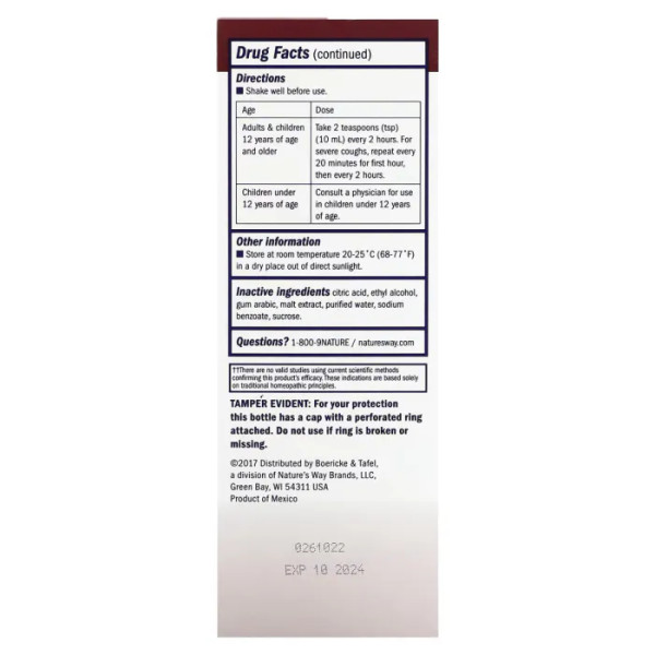 Сироп від кашлю та бронхіту, Childrens Cough & Bronchial Syrup, Boericke & Tafel, денний, 240 мл