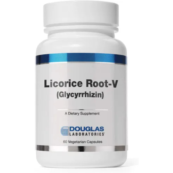 Корінь лакриці (з гліциризину), Licorice Root-V (with Glycyrrhizin), Douglas Laboratories, 60 капсул