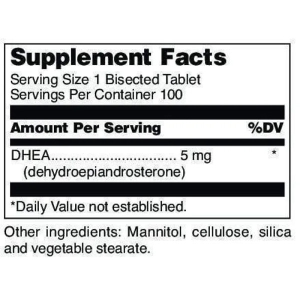 ДГЕА, DHEA, Douglas Laboratories, мікронізований, для підтримки імунітету, мозку, кісток, метаболізму і сухої маси тіла, 5 мг, 100 таблеток