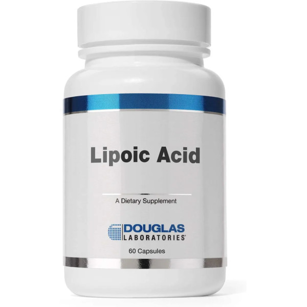 Ліпоєва кислота, Lipoic Acid, Douglas Laboratories, підтримка метаболічних та антиоксидантних функцій в організмі, 60 капсул