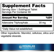 АТФ сублінгвальний, Douglas Laboratories ATP 20 Sublingual, 60 таблеток