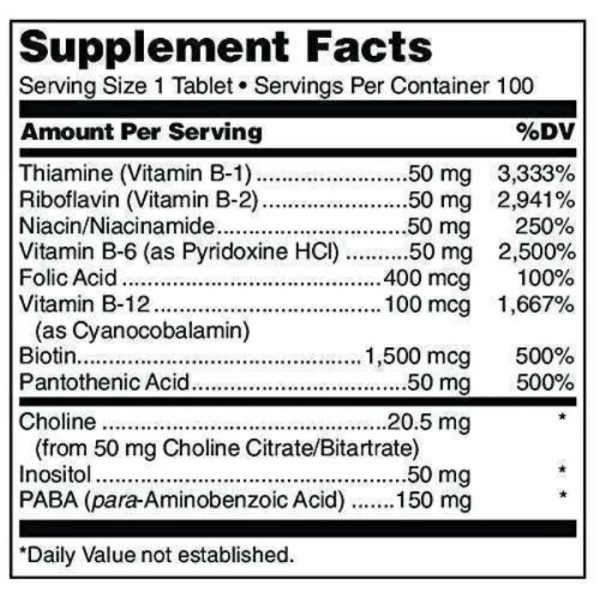 В комплекс ультра з високим вмістом біотину, Ultra B-Complex, Douglas Laboratories, 100 таблеток