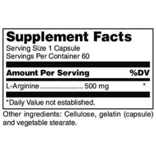 L-аргінін 500 мг, Douglas Laboratories L-Arginine, 60 капсул