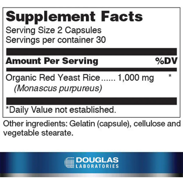 Ферментований червоний дріжджовий рис, Beni-Koji RYR, Douglas Laboratories, 60 капсул