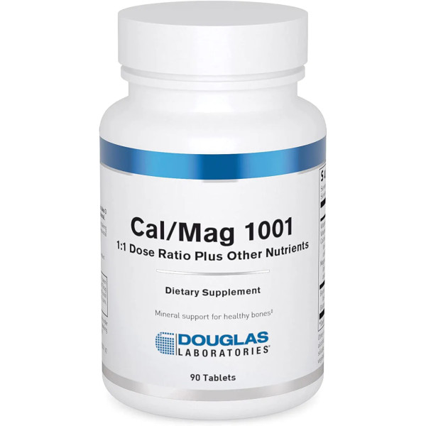 Кальцій та магній, Cal\/Mag 1001 (1:1 Dose Ratio), Douglas Laboratories, для підтримки здорової структури кісток, 90 таблеток