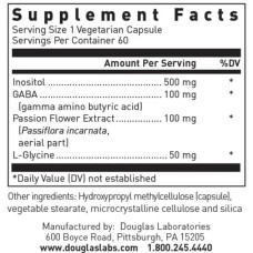 Заспокоєння мозку амінокислоти та нутрієнти, Douglas Laboratories Brain Calm, 60 капсул