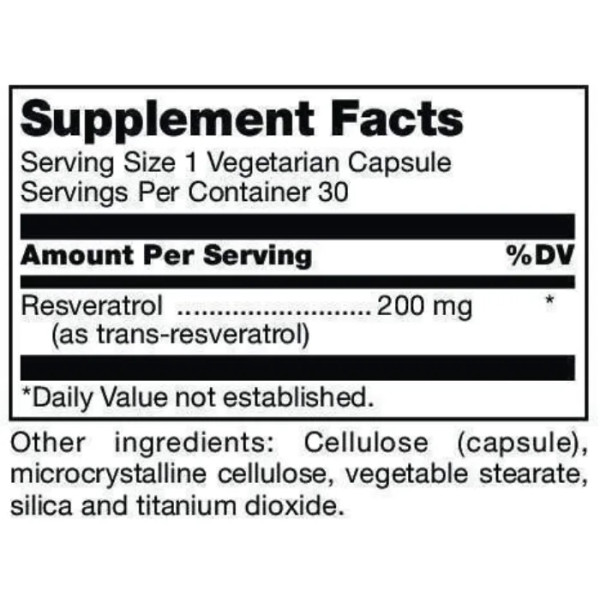 Ресвератрол, антиоксидантний підтримка, Resveratrol, Douglas Laboratories, 30 капсул