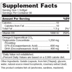 Рыбий жир EPA/DHA + витамин D3, Douglas Laboratories Quell Fish Oil EPA / DHA Plus D, 30 капсул