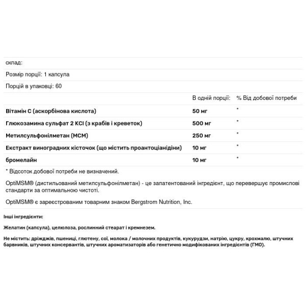 Підтримка здоров'я старіючих суглобів, Glucosamine + MSM Forte, Douglas Laboratories, 60 капсул